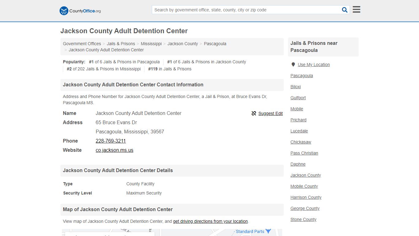 Jackson County Adult Detention Center - Pascagoula, MS ...